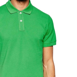 <b>Men's</b> <b>Green</b> Short Sleeve Cotton Pique <b>Polo</b> <b>Shirt</b> Casual Solid Color Breathable Knitted Regular Fit Button Design - Product Image 6