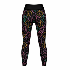 Women's Mid Waist Solid <b>Pattern</b> Fitness <b>Leggings</b>-Quick Dry Breathable Spandex/Polyester Yoga Activewear - Product Image 2