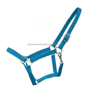 Halters en nylon pour chevaux Muserolle réglable Halters rembourrés avec bouton-pression à la gorge Meilleure qualité Halter en nylon réglable Cheval - Product Image 1