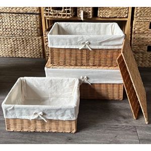 Decorative Natural <b>Rectangular</b> Rattan <b>Basket</b> for Boutique Displays Home <b>Storage</b> and Wholesale Business - Product Image 5