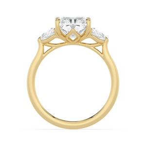 Anillo de Compromiso de Oro Rosa de 10K con Diamante Cultivado en Laboratorio de Corte Radiante y Elegante Diseño Multicristalino para Mujer - Product Image 6