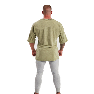 Camiseta de Hombre con Efecto Deslavado Ácido, 100% Algodón Peinado, Cuello Redondo, Manga Corta, Estilo Casual Urbano, Verano 2026 - Nueva Colección - Product Image 3