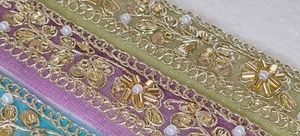 Multi Coloured Embroidered Lace Trim Luxury Ethnic Floral Border for Wedding Dress Garment Accessories Craft DIY Sewing Lace - Product Image 4