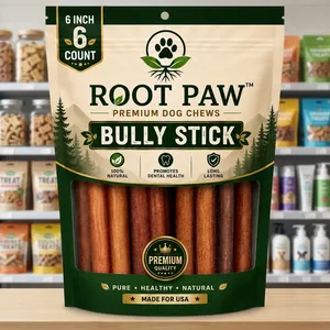 ROOT PAW บูลลี่สติ๊ก ขนมสุนัข ขนาด 6 นิ้ว 6 ชิ้น เนื้อวัวธรรมชาติพรีเมียม แคลอรีต่ำ ปราศจากธัญพืช บรรจุกล่อง สำหรับสุนัข - Product Image 5