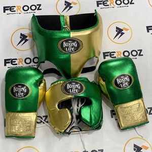Conjunto de sparring de alta calidad No Boxing No Life, color marrón y dorado, para entrenamiento profesional de sparring para adultos. - Product Image 6
