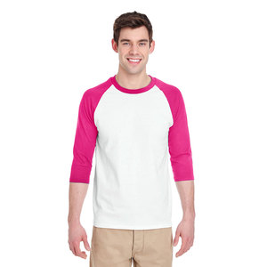 เสื้อผู้ชายสีขาวชมพู แขนยาว 3/4  คอกลม ทรงหลวม สวมใส่สบาย ผ้าฝ้าย 100% สีพื้น ผ้าเจอร์ซีย์ถัก  ยับยาก น้ำหนัก 320 กรัม - Product Image 1