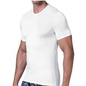 Camiseta ajustada personalizada informal de alta calidad para hombre, camiseta en blanco con estampado de serigrafía y logotipo bordado en 3D - Product Image 6