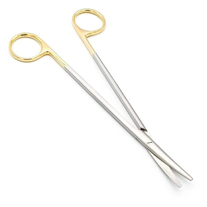 Tijeras Quirúrgicas Rectas Madriq Personalizables, Mango de Acero Chapado en Oro, Grado Industrial TC Metzenbaum - Product Image 5