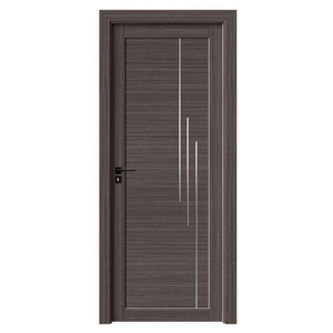 Porte en placage de bois minimaliste avec âme en composite WPC et design moderne de luxe pour usage commercial dans les salles de bain et les bureaux - Product Image 2