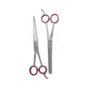 Horse Grooming Hair Cutting <b>Scissors</b> Set 7 Inch Stainless Steel Cutting & Thinning <b>Scissors</b> for Equine Grooming - Product Image 2
