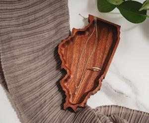 Bandeja de Madera Pulida con Forma de Estado, Plato para Joyas, Contenedor para Dulces y Bocadillos, Ecológico, Regalo de Orgullo Estatal - Product Image 5