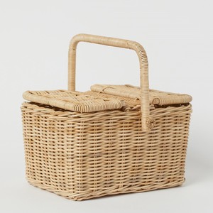 <b>Small</b> rattan picnic <b>basket</b> with lid and <b>handle</b> competitive price organiser <b>baskets</b> highest quality - Product Image 3
