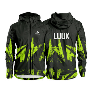 Customized Men's Streetwear Waterproof Rainproof Windbreaker <b>Jacket</b> Custom Printed Front Logo Zipper Closure Hooded 100% Nylon - Product Image 6
