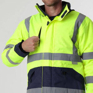 Veste de travail réfléchissante imperméable pour hommes, conforme aux normes ANSI/EN ISO CLASSE 2, avec logo personnalisé, idéale pour l'extérieur par temps froid (vente en gros) - Product Image 5