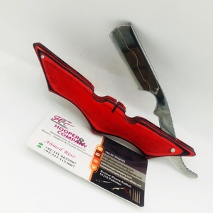 Oferta Especial: Navajas de Barbero con Mango de Madera, Navaja Recta de Acero Inoxidable de Una Sola Hoja, Navaja de Barbero con Logotipo Personalizado, Hoja Reemplazable - Product Image 1