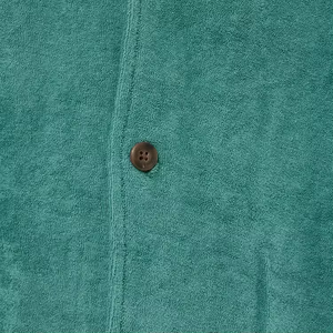 Camisa de Hombre Verde Espuma Marina de Felpa con Botones 2026, Corte Relajado Casual de Verano, Cuello Camp, Ropa de Vacaciones HD - Product Image 3
