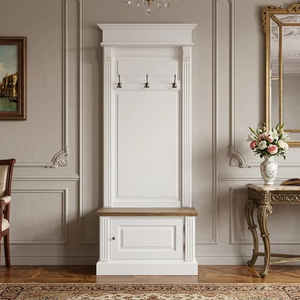 Gabinete de Almacenamiento Deren de Madera de Teca Sólida con 1 Puerta, Ecológico, Duradero, Compacto, Minimalista, con Acabado Natural, para Espacios Pequeños - Product Image 1