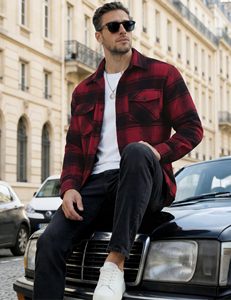 Men <b>Flannel</b> Plaid Shirt Long Sleeve Button Down Casual Shirt <b>Jacket</b> with Pockets OEM Wholesale - Product Image 5