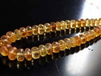 Vente en gros PMEGEMSBEADS Perles rondes facettées ombrées en Citrine naturelle, brin de 8 pouces, perles en vrac Minas Gerais pour la fabrication de bijoux, 10 brins