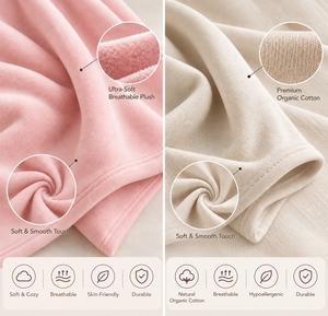 ผ้าห่มเด็ก ลายทาง สีเหลืองขาว ผ้าฝ้ายเย็บติดกัน ใช้ได้ทุกฤดู สไตล์เรียบง่าย - Product Image 6