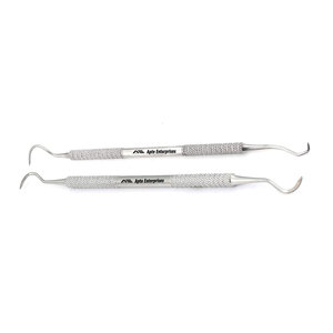 Kit d'instruments dentaires professionnels en acier inoxydable pour détartrage antérieur et postérieur, outils de détartrage en forme de faucille pour plaque et tartre - Product Image 4