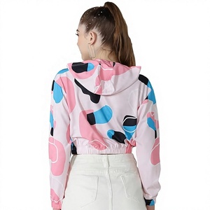 เสื้อฮู้ดซิปผู้หญิงลำลองสไตล์สปอร์ต ผ้าคอตตอน 140 กรัม สีพื้น สำหรับฤดูหนาว - Product Image 2