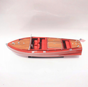 CHRIS CRAFT RUNABOUT 1930 - Maqueta de Lancha Rápida Americana Hecha a Mano en Madera - Product Image 1