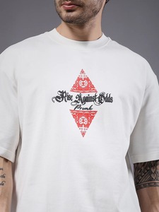 Camiseta Oversize para Hombre, de Algodón, Manga Corta, Hombros Caídos, Estilo Boxy, Casual, con Bloques de Color y Gráficos, Estilo Urbano, Top Holgado - Product Image 5