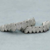 Grillz dentaire de luxe en Moissanite VVS, bijoux dentaires en or personnalisés pour rappeurs et influenceurs, disponible à prix abordable