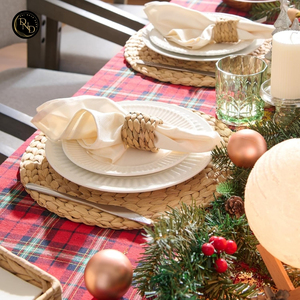 Set de table tressé écologique antidérapant en jacinthe d'eau naturelle, design bohème classique - Product Image 6