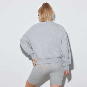 Plus Size Custom Embroidery Letter Logo <b>Back</b> Neck Women's Crew Neck <b>Drop</b> Shoulder Long Sleeve Oversized Polyester/Cotton - Product Image 6