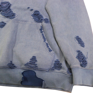 เสื้อฮู้ดดี้ผู้ชายแบบสั่งทำพิเศษสำหรับฤดูหนาว ผ้าฝ้ายฟลีซ 100% พิมพ์ลายแบบดิสเทรส ปักลาย ซิปหน้า ทรงโอเวอร์ไซส์ - Product Image 5