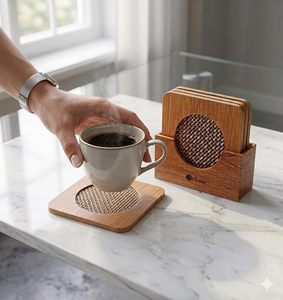 Posavasos con impresión de logotipo, posavasos con grabado láser, posavasos con serigrafía, posavasos con impresión UV, posavasos con impresión digital - Product Image 2