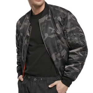 Veste bomber de basket-ball pour homme de haute qualité avec col montant en toile, style décontracté d'hiver - Product Image 5