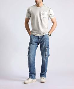 เสื้อยืดคอกลมสีพื้นคุณภาพพรีเมียมสำหรับผู้ชาย ผลิตในปากีสถาน แต่งลายมัดย้อม มีกระเป๋าเสื้อ รับผลิตแบบ OEM เสื้อยืดมัดย้อมสตรีทแวร์ที่ปรับแต่งได้ - Product Image 5