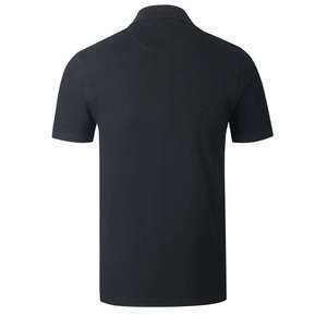 เสื้อโปโลแขนสั้นสีขาวสำหรับผู้ชาย ทรงปกติ สีพื้น ผ้าฝ้ายลำลอง คอปก - Product Image 3