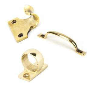 Poignée de fenêtre en laiton massif, poignée de meuble en fonte antique pour tiroirs de cuisine et commodes, armoires et meubles - Product Image 1