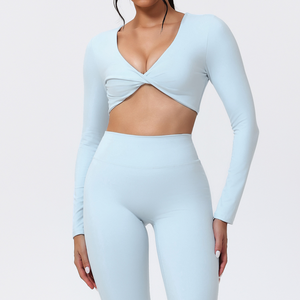 Conjunto de Yoga al por Mayor para Mujer, Top Deportivo, Conjunto de Yoga Elegante para Mujer, Ropa de Entrenamiento para Gimnasio, Yoga Barato, Precio de Fábrica al por Mayor - Product Image 4