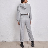Survêtement de sport 3 pièces pour femme, ensemble décontracté et confortable, extensible et décontracté, jogging éponge, bleu marine,