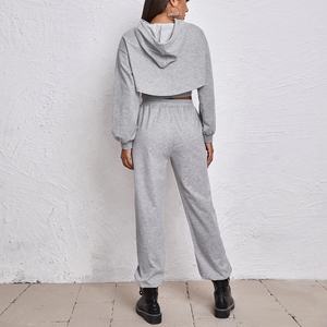 Survêtement de sport 3 pièces pour femme, ensemble décontracté et confortable, extensible et décontracté, jogging éponge, bleu marine, - Product Image 2