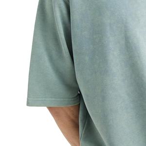 Camisetas de gran tamaño de algodón 100% de calidad superior para hombre, diseño de Camiseta holgada de algodón liso de peso pesado en blanco - Product Image 6