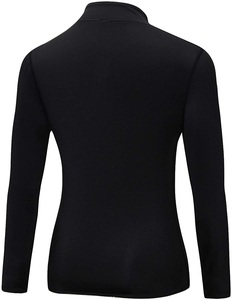 Chemise de course pour femme à manches longues en laine raglan, tissu extensible performant avec crochet de suspension pour la course, idéale pour l'hiver - Product Image 2
