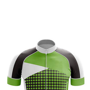 Maillot de Ciclismo Unisex sin Mangas, Verde, Negro, Blanco, con Diseño de Puntos, Cuello en V, Cierre de Cremallera, Absorbe la Humedad, Poliéster, Corte Regular, Personalizado - Product Image 5