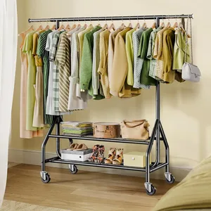 Modern Industrial Iron <b>Clothes</b> <b>Rack</b> Handmade with High Strength Construction Premium Handmade Garment Display Stand with Luxury - Product Image 1