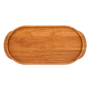 Bandeja ovalada de madera maciza personalizada, tabla decorativa hecha a mano para el hogar, cocina, restaurante, fiesta, decoración de platos de comida. - Product Image 1