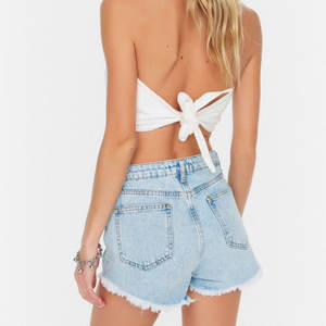 Pantalones Cortos de Mezclilla para Mujer, Estilo Verano 2026, con Estampado Láser, Casuales, para la Calle - Product Image 4