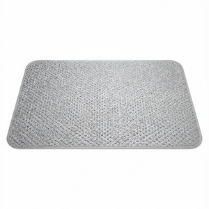 Alfombra de Baño Antideslizante Plateada 45X100CM - Product Image 1