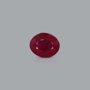3.7 Carat Natural Ruby Loose Gemstone Oval Cut Faceted for Fine Jewelry - Product Image 1