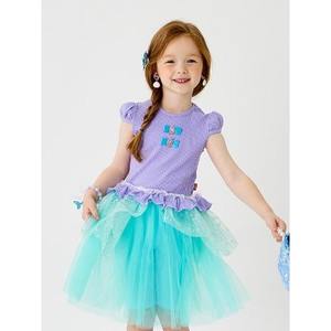 Conjunto de Ropa Infantil OZKIZ Estilo Coreano con Patrón Sólido, Transpirable y a la Moda para Niñas de 2 a 7 Años, Venta al Por Mayor para Uso en Verano - Product Image 1
