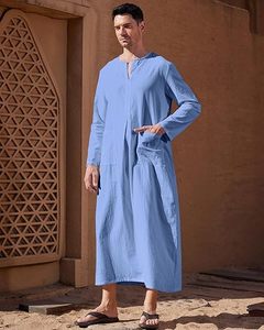 Última Colección 2026: Cómodos Thobes para Hombre, Kaftanes Marroquíes Bordados y Elegantes, Abayas Masculinas, Jubbah Saudíes de Gran Venta para Adultos - Product Image 3